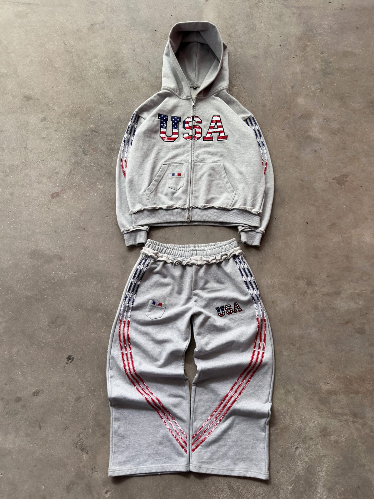 Grey Track Suit