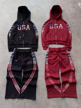 Black & Maroun Track Suit