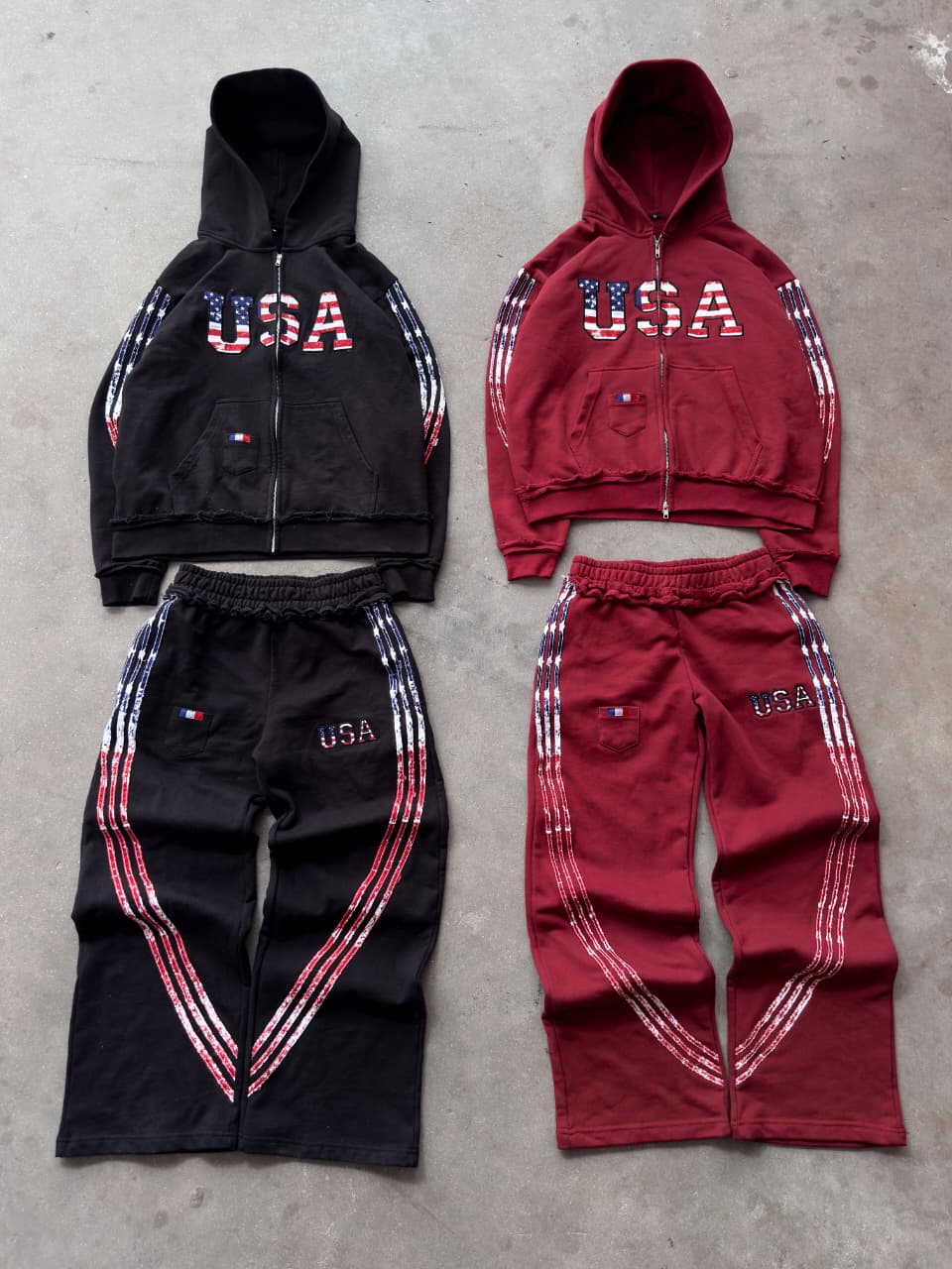 Black & Maroun Track Suit