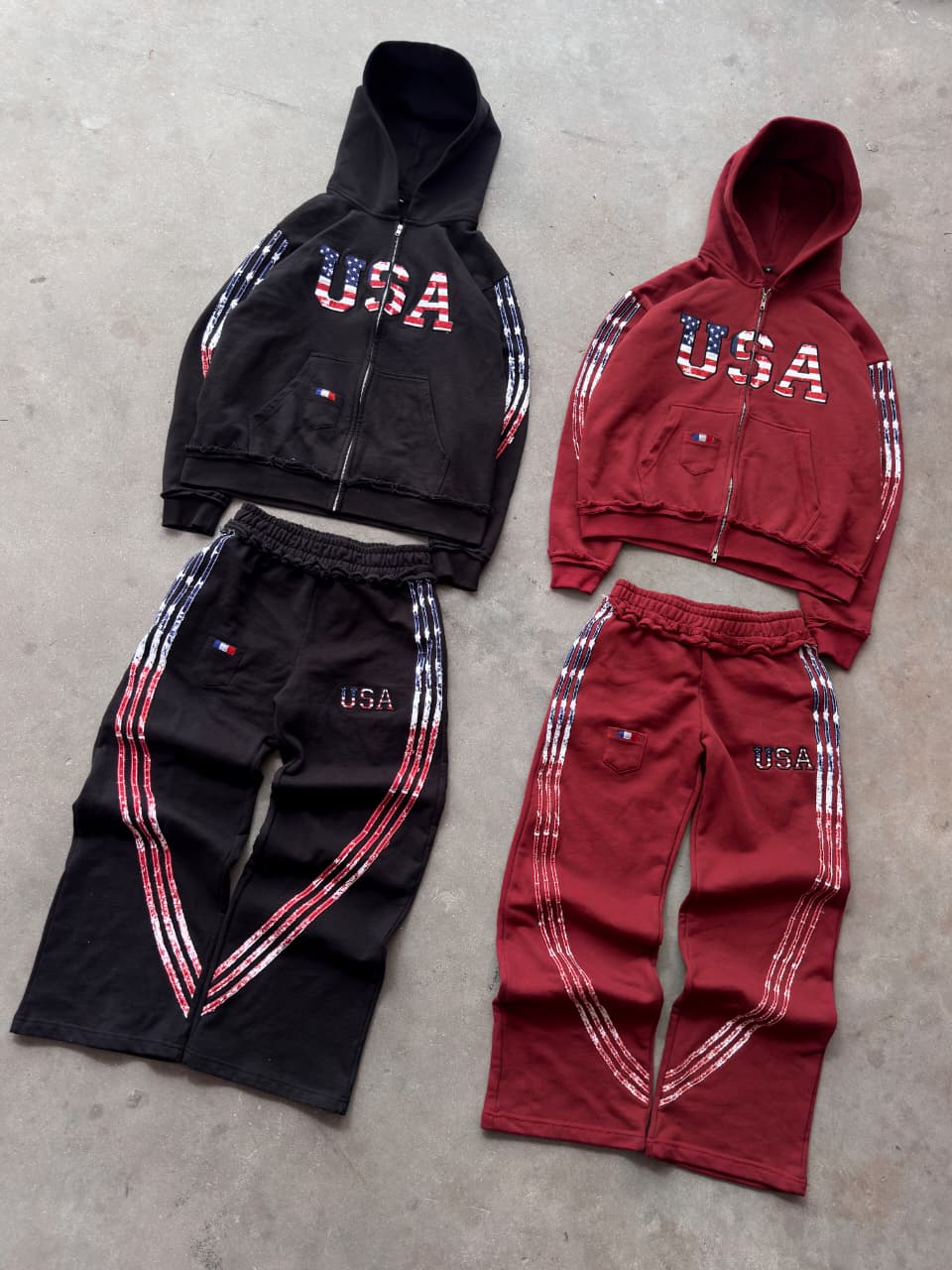 Black & Maroun Track Suit