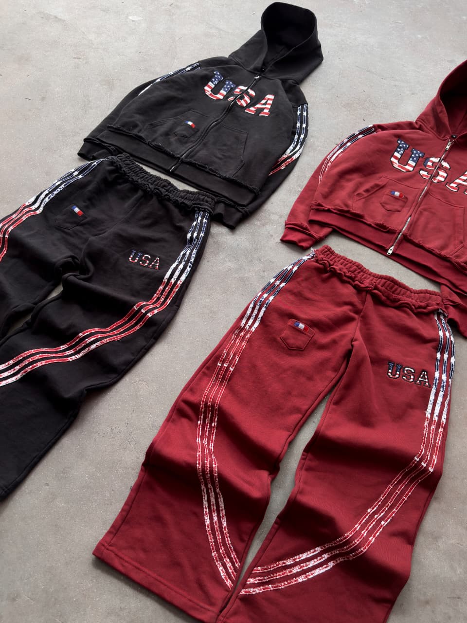 Black & Maroun Track Suit